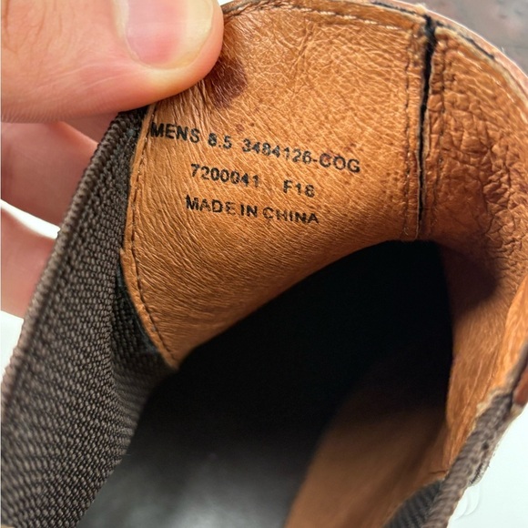 Men’s Frye George Lug Brogue leather western cowboy Chelsea Boots brown size 8.5 - Picture 12 of 14